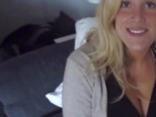 Attractive Blonde MILF with Nice Milky Cleavage: Free HD dirty movie f8