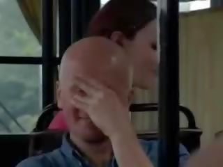 MILF Has Public Nudity sex clip in A Bus