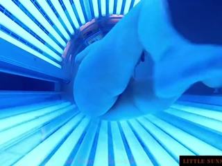 Tanning قاع حمام شمسي sonnenbank مرح مثقوب كس و