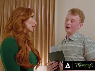 Mommys adolescent - grumpy stepson gets aroused while measuring pawg milf sophia lockes كبير الثديين