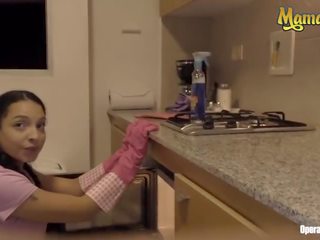 Petite Latina Maid Cleans The Kitchen And My Big penis sex film movies