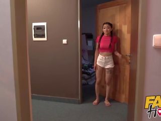Fake Hostel Young Asian Au Pair Rae Lil Black Fucked by Mom and Husband