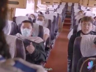 Špinavý klip tour autobus s prsatá asijské streetwalker původní číňan av špinavý film s angličtina náhradník
