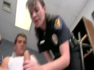 Two cops swap doughnuts for dick sucking and love it