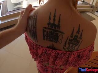 Tiny blonde Asian amateur MILF spent some quality time with a foreigner