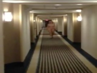 Attractive MILF in Heels Walking Naked in Motel Hallway. Kerrie from DATES25.COM