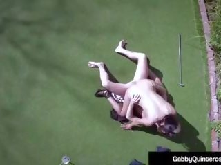 Meximilf gabby quinteros tremendous scopata su golf verde.